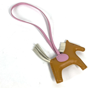 HERMES charm Anyo Miro beige Bag accessories Rodeo PM Women Used Authe