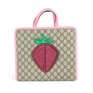 GUCCI Handbag 630589 GG Supreme canvas, leather pink Chilled license G