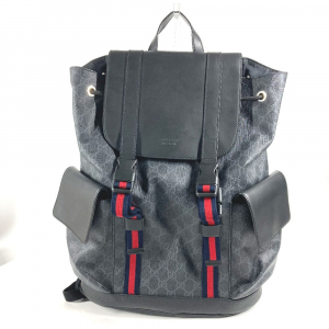 GUCCI Backpack 49556 GG Supreme Canvas black GG Supreme Tiger