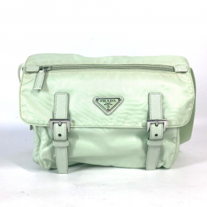 PRADA Shoulder Bag 1BD953 Nylon green Triangle logo plate Re-Nylon Wom