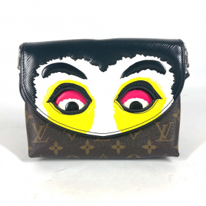 LOUIS VUITTON Shoulder Bag M43532 Monogram Canvas, Epi Leather black E