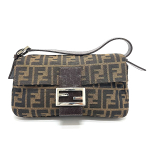 FENDI Shoulder Bag 2321.26424 Canvas / leather Brown type FF Logo Zucc