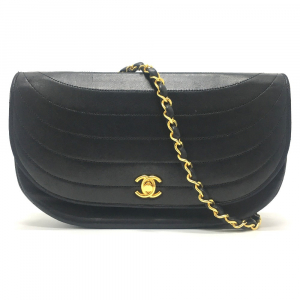 CHANEL Shoulder Bag lambskin black CCCOCO Mark Pochette Women Used Aut
