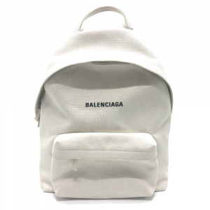 BALENCIAGA Backpack 552374 canvas white logo Backpack mens Used Authen