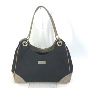 GUCCI Shoulder Bag 257265 Canvas / leather Dark Navy type GG Guccisima