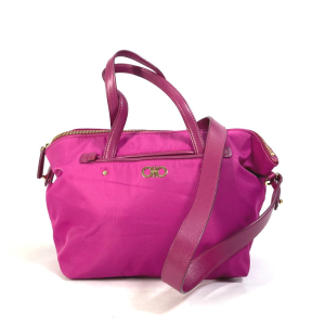 Salvatore Ferragamo Handbag Nylon / leather Pink type Gancini Tote Bag