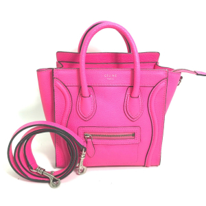 CELINE Handbag 189243 leather pink Tote Bag Bag Crossbody luggage nano