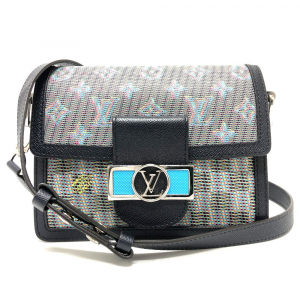 LOUIS VUITTON Shoulder Bag M55454 leather blue LV pop Daufine MINI Wom