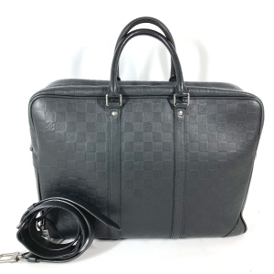 LOUIS VUITTON Handbag N41146 Damier Anfini Leather black Damier Anfini