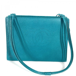 CHANEL Shoulder Bag Caviar skin Green type Bag Tote Bag CC COCO Mark