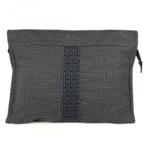 HERMES Pouch canvas gray Her Line Pouch MM
