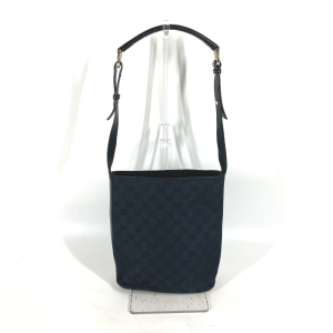 GUCCI Shoulder Bag 001 4286 Leather / canvas black Bucket Bucket GG