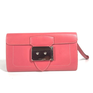 HERMES Clutch bag Vota De Lacto pink Sac Clutch Good Lock Women Used A