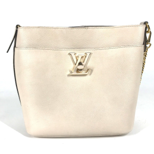 LOUIS VUITTON Shoulder Bag M24638 Grain Calfskin Leather Ivory Rock Me
