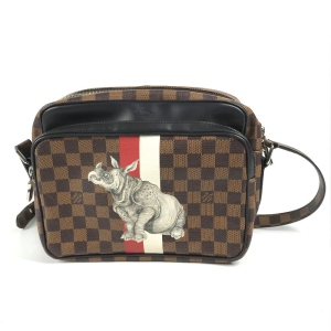 LOUIS VUITTON Shoulder Bag N42704 Damier canvas Brown Damier Dinos Cha