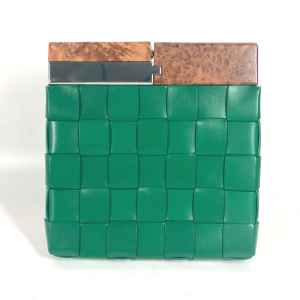 BOTTEGAVENETA Clutch bag 618131 leather green Bag INTRECCIATO BV Snap 