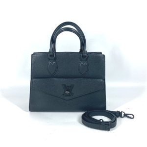 LOUIS VUITTON Handbag M55845 Grain Calfskin Leather black Tote Bag Sho