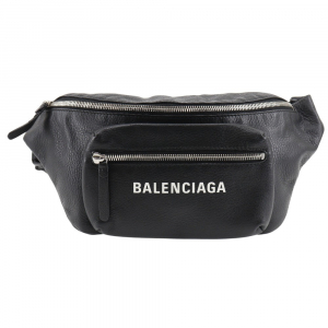 BALENCIAGA Waist bag 529765 DLQ4N 1000 leather black Every day unisex(