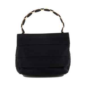 Salvatore Ferragamo Handbag canvas black Women Used Authentic