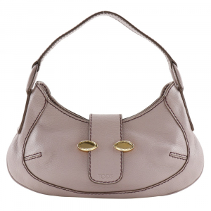TOD'S Shoulder Bag leather lavender one belt Women Used Authentic
