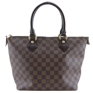 LOUIS VUITTON Tote Bag N51183 Damier canvas Brown Saleya PM Women Used