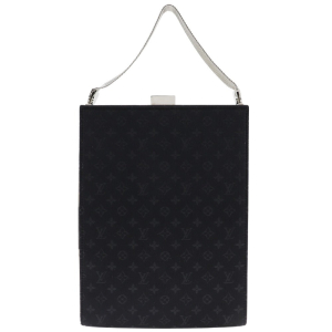 LOUIS VUITTON Handbag M92100 Monogram satin black Party bag Angers GM 