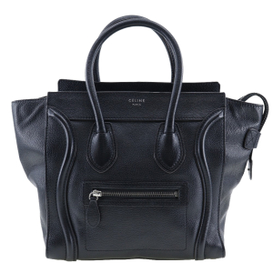 CELINE Handbag 167793 Calfskin black Micro shopper Luggage Women Used 