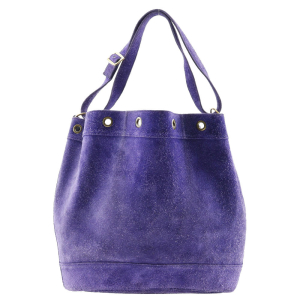 HERMES Shoulder Bag Suede purple Market GM Women Used Authentic