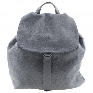 BOTTEGAVENETA Backpack Calfskin gray INTRECCIATO unisex(Unisex) Used A
