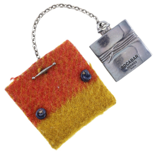 HERMES charm metallic Silver vintage Rocabal unisex(Unisex) Used Authe