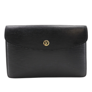 LOUIS VUITTON Clutch bag M52662 Epi Leather black business bag Montaig