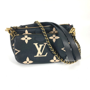 LOUIS VUITTON Shoulder Bag M45777 Monogram Ann Platt Leather black Mon