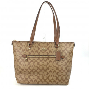 COACH Shoulder Bag F79609 PVC / Leather Brown Signature