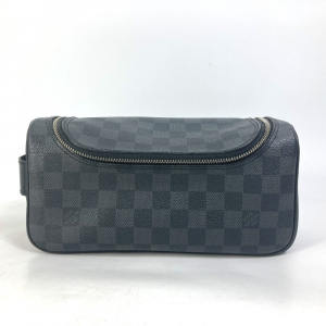 LOUIS VUITTON Pouch N47625 Damier Grafitto Canvas black Damier Grafitt