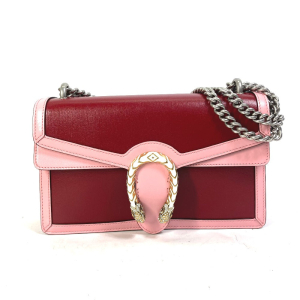 GUCCI Shoulder Bag 400249 leather pink Bicolor Bag Duonisos Women Used