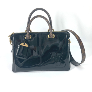 LOUIS VUITTON Tote Bag M54626 Patent Leather, Monogram Canvas black Ve