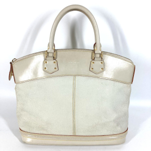 LOUIS VUITTON Handbag M91874 Suhari leather white Suhari LockitMM Wome
