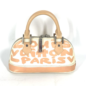 LOUIS VUITTON Handbag M92178 leather beige Monogram graffiti Alma PM W