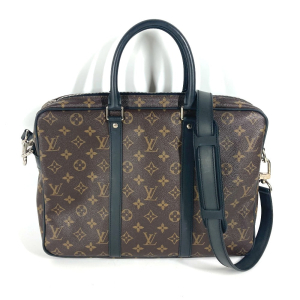 LOUIS VUITTON Business bag M52005 Monogram macacer canvas Brown Monogr