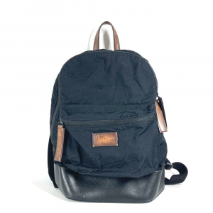 Berluti Backpack Leather / nylon black logo calligraphy