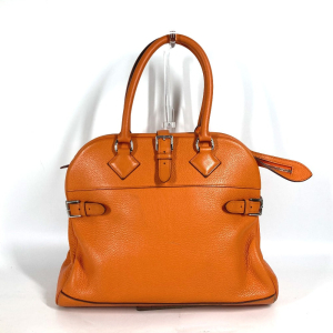 HERMES Handbag Taurillon Clemence Orange Atlas 35 Women Used Authentic