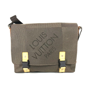 LOUIS VUITTON Shoulder Bag M93077 Damier Jean Canvas khaki Damier Jean