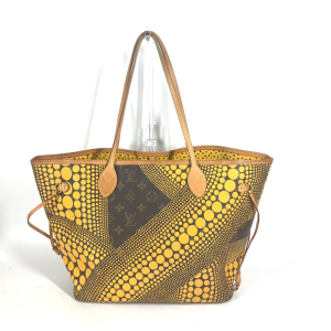 LOUIS VUITTON Tote Bag M40685 Monogram canvas yellow Yayoi Kusama coll