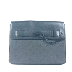 LOUIS VUITTON Clutch bag M80140 Taurillon Clemence Leather black Tauri