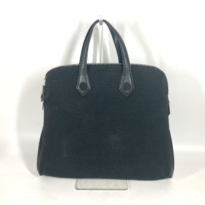 HERMES Handbag Leather / canvas black Sac Ibou PM