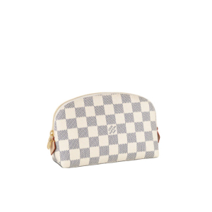 LOUIS VUITTON Pouch N60024 Damier Azur canvas, leather white Pochette 