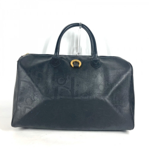 Dior Boston Duffel bag Leather / PVC black vintage Trotter Women Used 