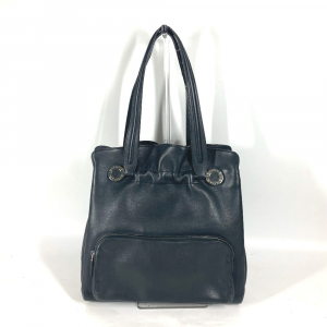 BVLGARI Tote Bag leather black Bvlgari Bvlgari logo vertical