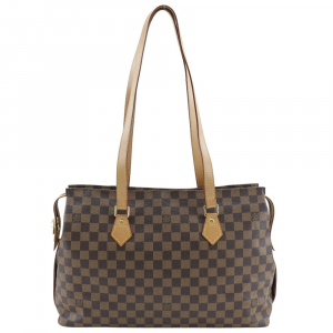 LOUIS VUITTON Tote Bag N99037 Damier canvas Brown Columbine Women Used