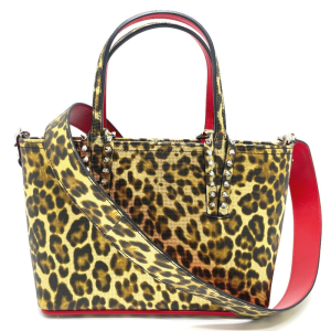 Christian Louboutin Tote Bag Leather / PVC Brown type Leopard leopard 